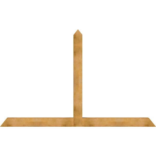 Ekena Millwork Portland Rough Sawn Timber Gable Bracket, Western Red Cedar, 108"W x 68"H x 6"D x 6"F, 15/12 Pitch GBW108X68X0606POR00RWR - main